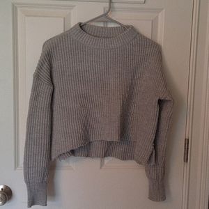 Gray crop sweater